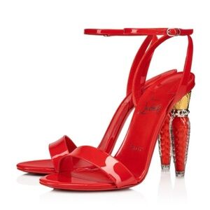 Christian Louboutin 
Lipgloss Queen 100mm patent sandals
